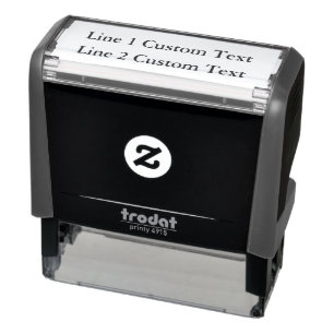 Traditional Custom Business 2 Lines of Serif Text Self-inking Stamp