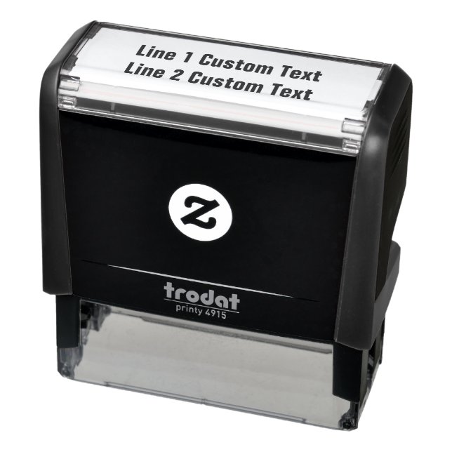 Traditional Custom Business 2 Lines of Serif Text  Self-inking Stamp (Product)