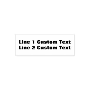 Traditional Custom Business 2 Lines of Serif Text Self-inking Stamp