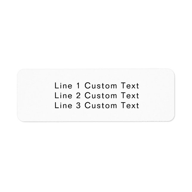 Traditional Custom Business 3 Lines of Serif Text (Front)