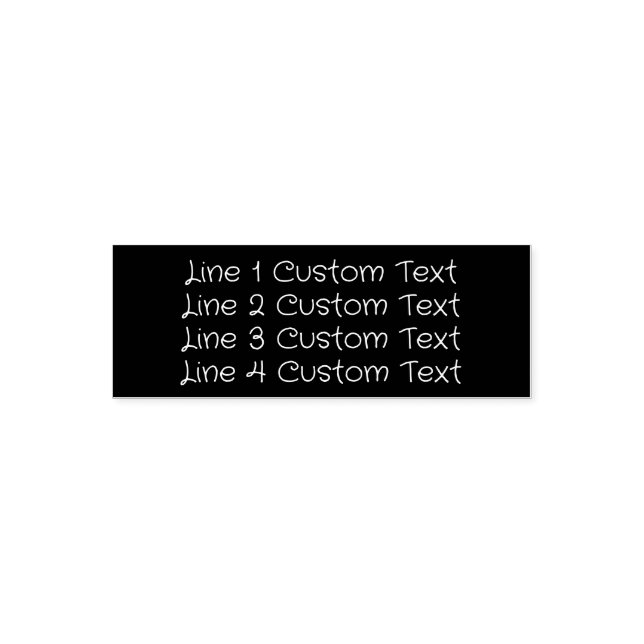 Traditional Custom Business 4 Lines of Serif Text Self-inking Stamp (Design)