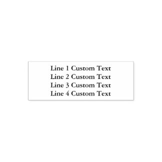 Traditional Custom Business 4 Lines of Serif Text Self-inking Stamp