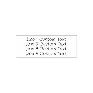 Traditional Custom Business 4 Lines of Serif Text Self-inking Stamp