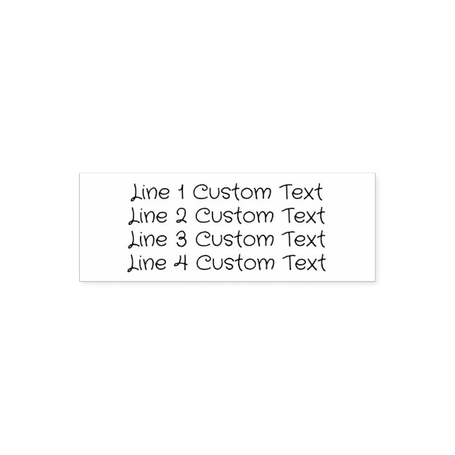 Traditional Custom Business 4 Lines of Serif Text Self-inking Stamp (Design)
