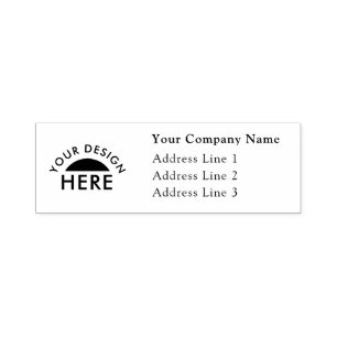 Traditional Custom Business 4 Lines With Logo Self Self-inking Stamp