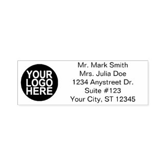 Traditional Custom Business 5 Line With Logo Self-inking Stamp