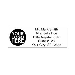 Traditional Custom Business 5 Line With Logo Self-inking Stamp