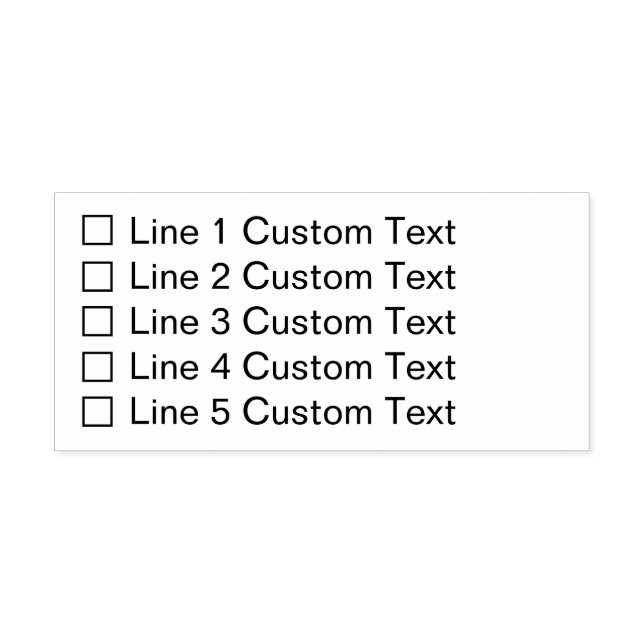 Traditional Custom Business 5 Lines Checkbox  Self-inking Stamp (Design)