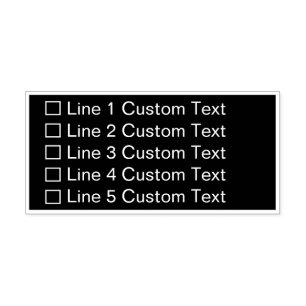 Traditional Custom Business 5 Lines Checkbox Self-inking Stamp