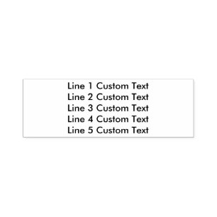 Traditional Custom Business 5 Lines of Serif Text Self-inking Stamp
