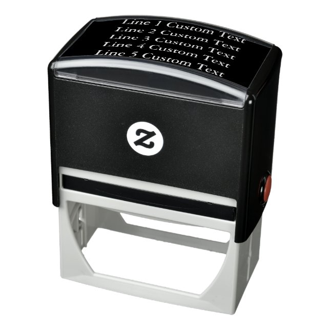 Traditional Custom Business 5 Lines of Serif Text Self-inking Stamp (Product)
