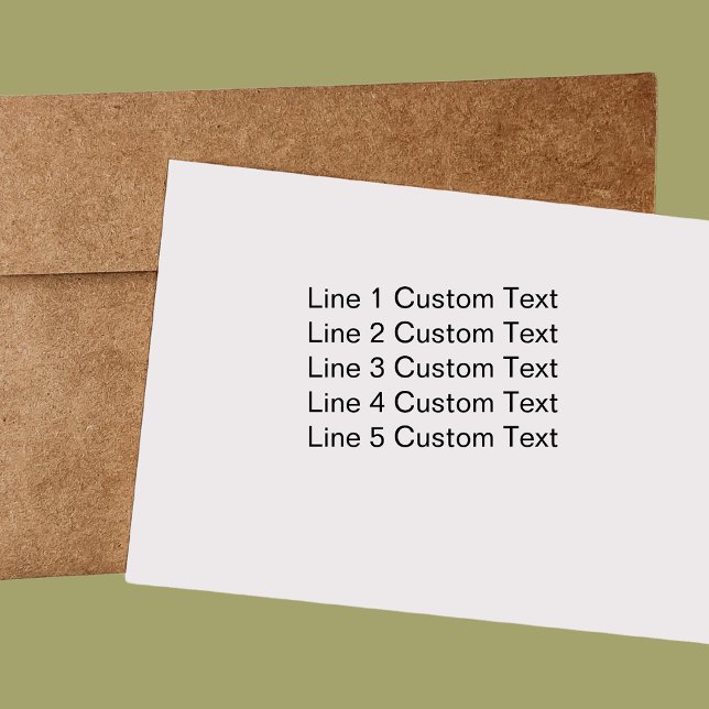Traditional Custom Business 5 Lines of Serif Text Self-inking Stamp (Creator Uploaded)
