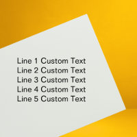 Traditional Custom Business 5 Lines of Serif Text