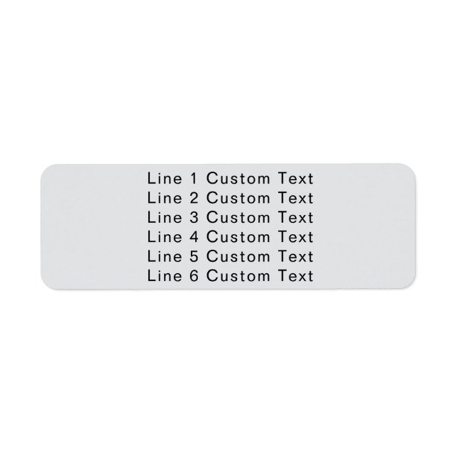 Traditional Custom Business 6 Lines of Serif Text  (Front)