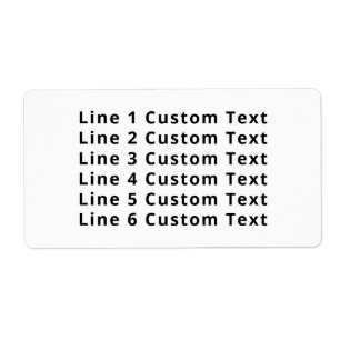 Traditional Custom Business 6 Lines of Serif Text
