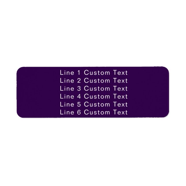 Traditional Custom Business 6 Lines of Serif Text  (Front)