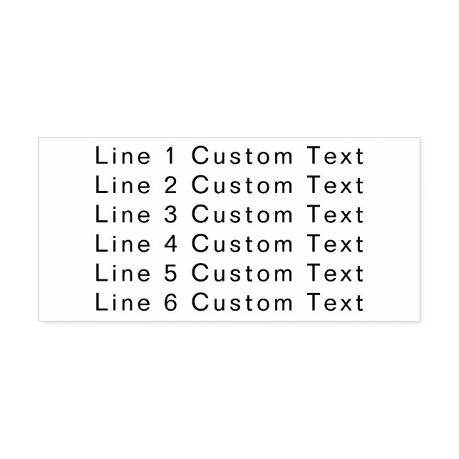 Traditional Custom Business 6 Lines of Serif Text Self-inking Stamp (Design)