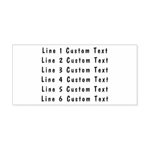 Traditional Custom Business 6 Lines of Serif Text Self-inking Stamp