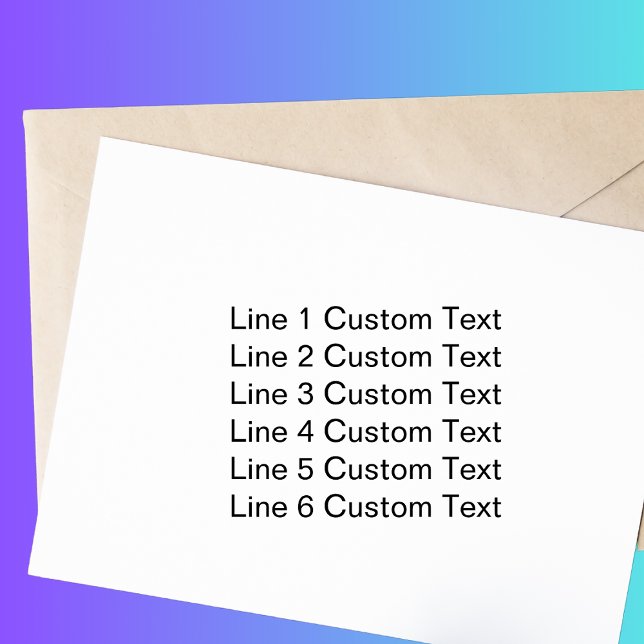 Traditional Custom Business 6 Lines of Serif Text Self-inking Stamp (Creator Uploaded)