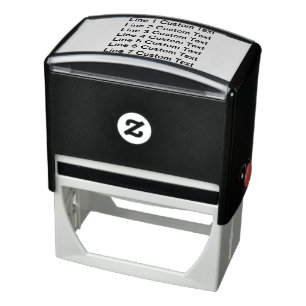 Traditional Custom Business 7 Lines of Serif Text Self-inking Stamp