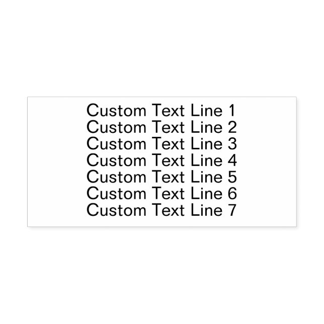 Traditional Custom Business 7 Lines of Serif Text Self-inking Stamp (Design)