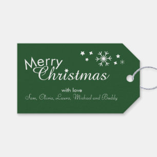 Traditional - Dark Green - Customisable Gift Tags