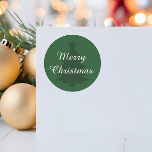 Traditional - Dark Green - Merry Christmas Sticker