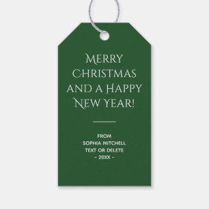 Traditional - Dark Green - Minimalist Gift Tags