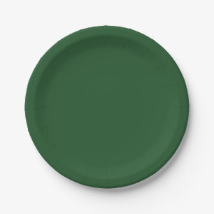 Traditional - Dark Green Paper Plates