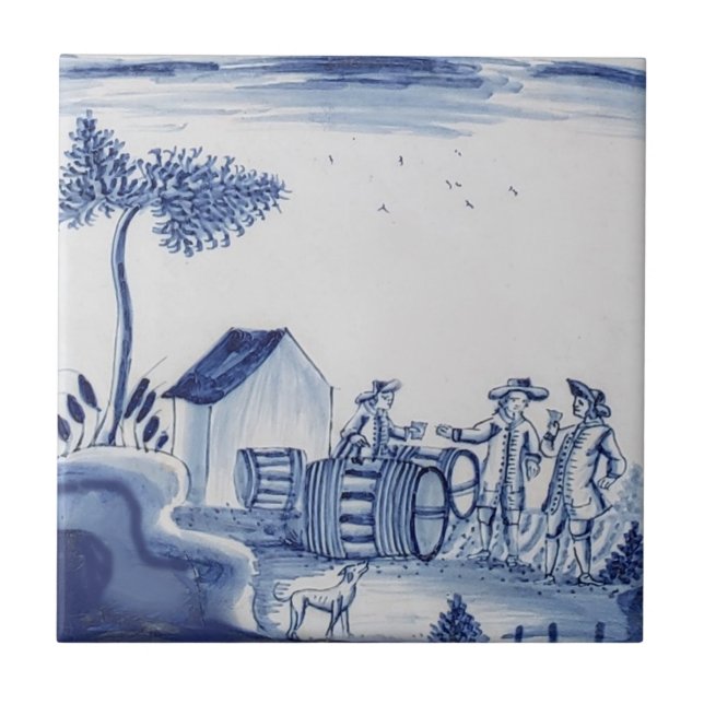 Traditional Delft Tile with Barrels-35 (Front)