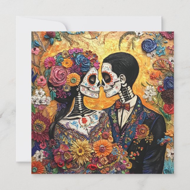 Traditional Día de los Muertos Invitation (Front)
