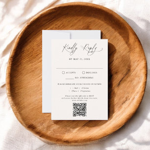 Traditional Digital QR Code RSVP Wedding