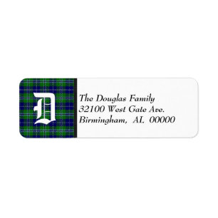 Traditional Douglas Tartan Plaid Monogram