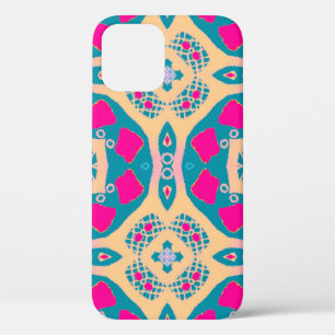Traditional drawing. Repeat Peruvian Patchwork. Ti iPhone 12 Case