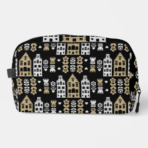 Traditional Dutch Folk Art Print Dopp Kit