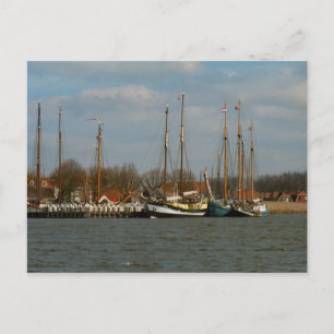 Traditional Dutch Sailing vessels, Enkhuizen Postcard