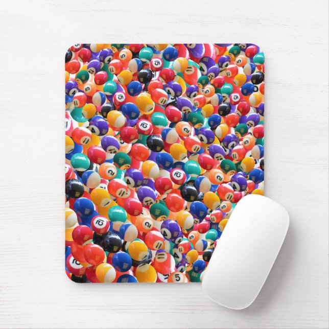 Traditional Eightball Colours, Mousepad (With Mouse)