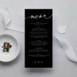Traditional Elegant Black White Monogram Menu<br><div class="desc">slim menu to match the collection
*if you would like more paper options this design can be transferred to a slim program
*or for more help contact me</div>