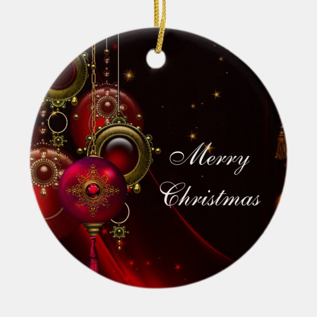 Traditional Elegant Christmas Tree Ornaments (Front)