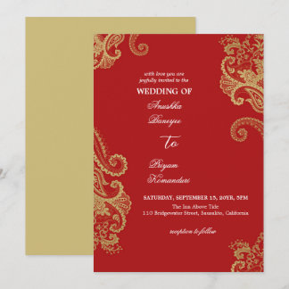 Traditional Elegant Henna  cultural Wedding Invitation