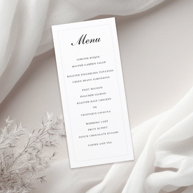 Traditional Elegant Simple Wedding Menu (Creator Uploaded)