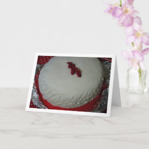 Traditional English Decorative Christmas Cake Card