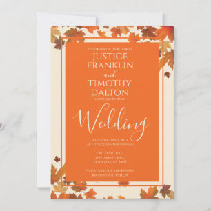 Traditional Fall Elegant wedding invitation