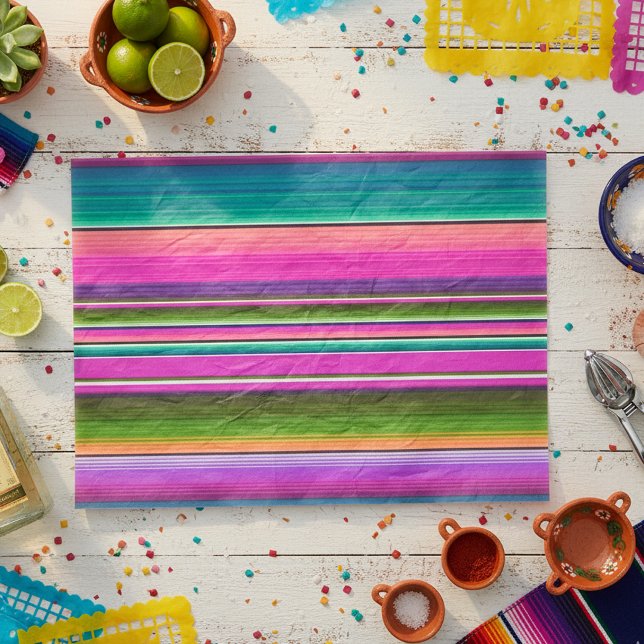 Traditional Fiesta Mexican Blanket Serape Pink Tissue Paper (Creator Uploaded)