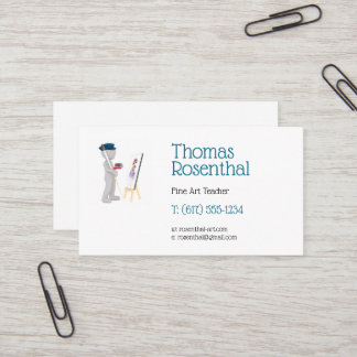 Traditional Fine Artist | Colour Palette and brush Business Card