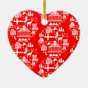 Traditional Finnish Christmas Decor Ceramic Tree Decoration