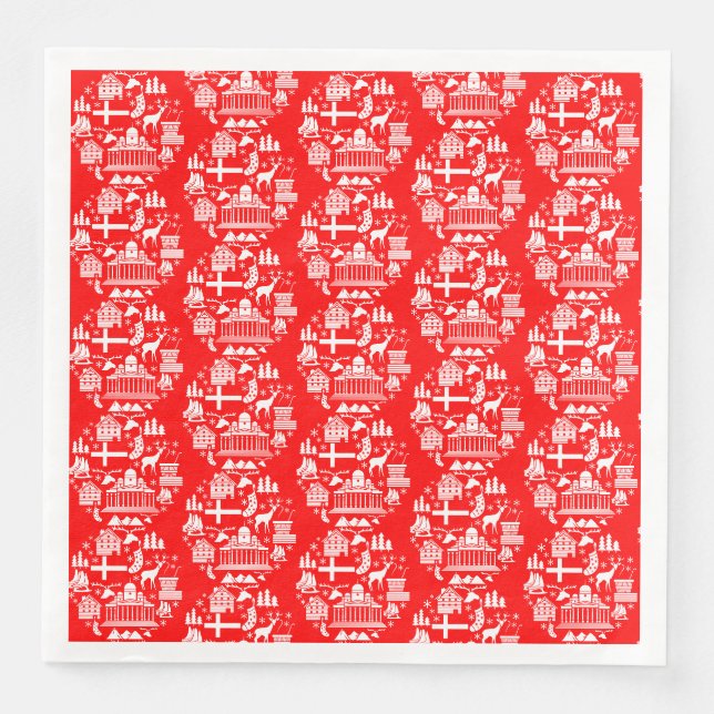 Traditional Finnish Christmas Decor Napkin (Front)