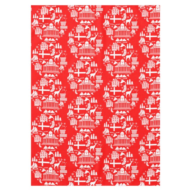 Traditional Finnish Christmas Decor Tablecloth (Front)