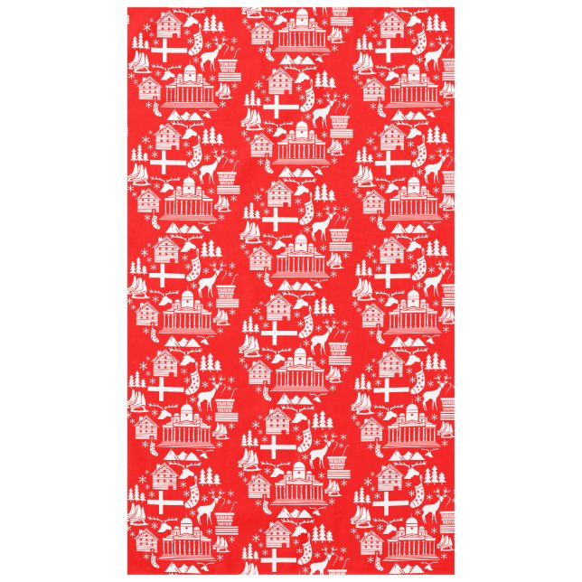Traditional Finnish Christmas Decor Tablecloth (Front)