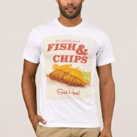 Traditional fish and Chips vintage poster